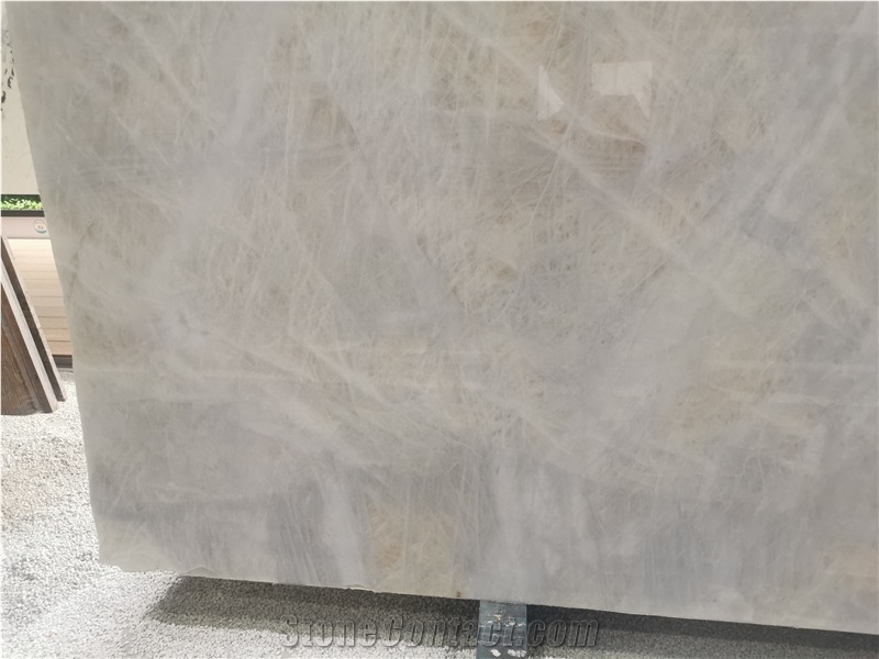 Cristallo Extra White Quartzite Tiles Slabs