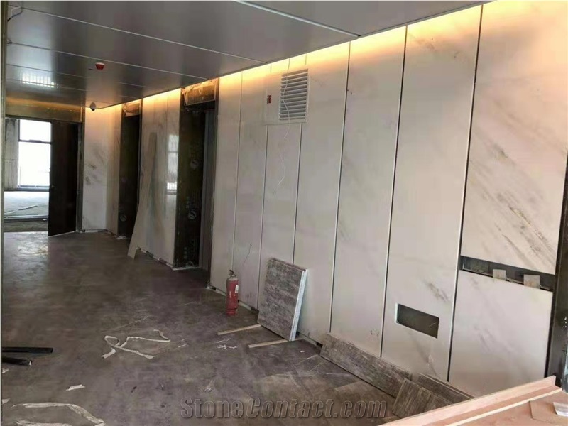 Han White Marble Polished Tiles Slabs For Wall Cladding