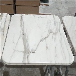 Hotel Table Calacatta Gold White Marble Table Countertops