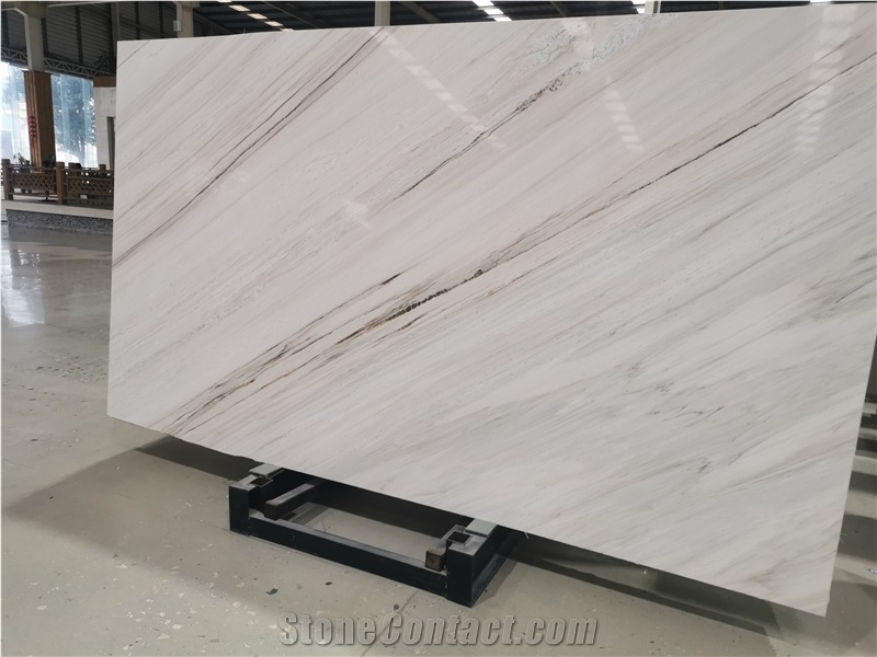 Italy White Palissando Marble Tiles Slabs For Wall Cladding