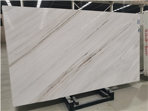 Italy White Palissando Marble Tiles Slabs For Wall Cladding