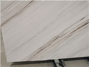 Italy White Palissando Marble Tiles Slabs For Wall Cladding
