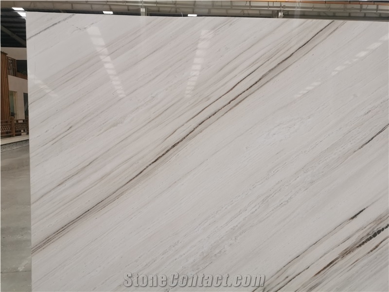 Italy White Palissando Marble Tiles Slabs For Wall Cladding