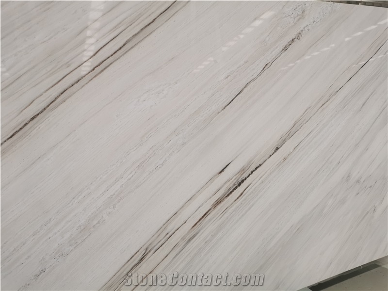 Italy White Palissando Marble Tiles Slabs For Wall Cladding