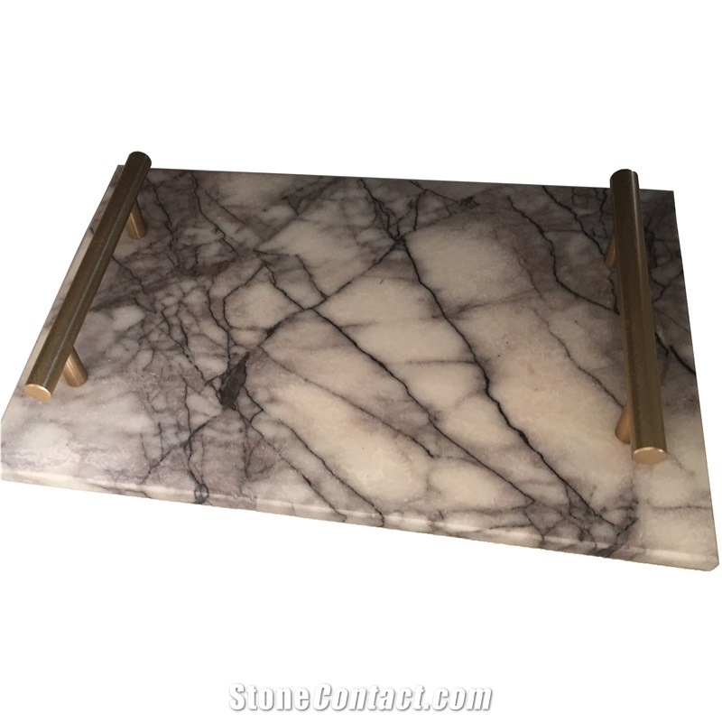 Milas New York White Marble Stone Dinner Board Home Decor