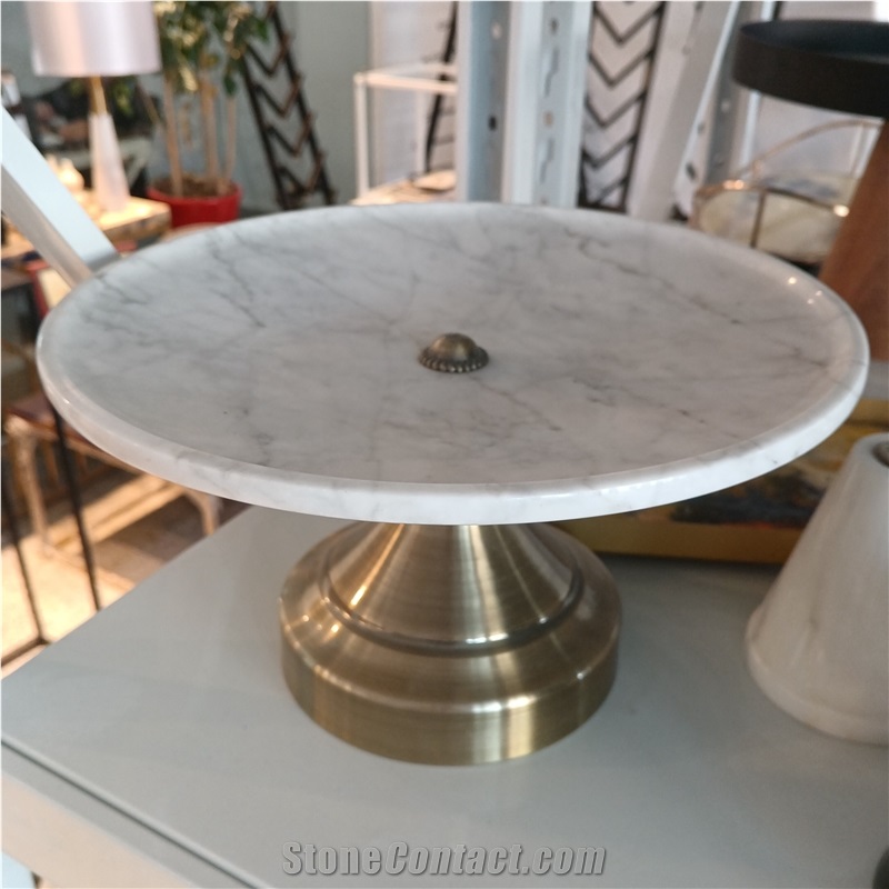 Milas New York White Marble Stone Dinner Board Home Decor