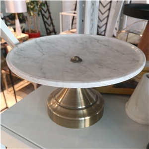 Milas New York White Marble Stone Dinner Board Home Decor