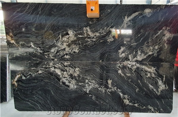 Monsoon Black Quartzite Slab