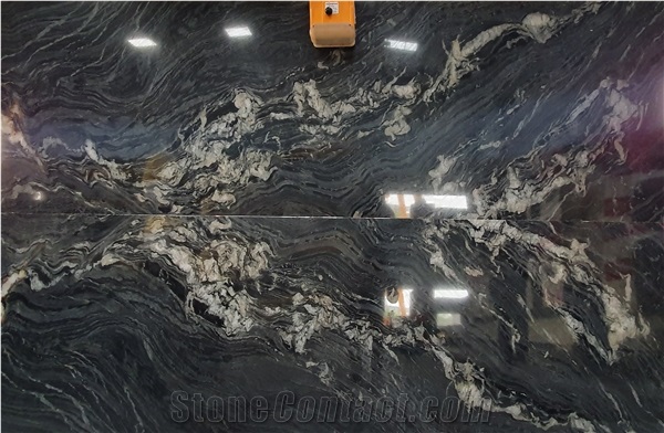 Monsoon Black Quartzite Slab
