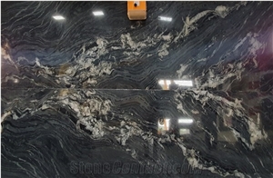 Monsoon Black Quartzite Slab