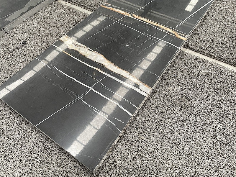Nero Laurent Black Gold Marble Lightweight Honeycomb Panels