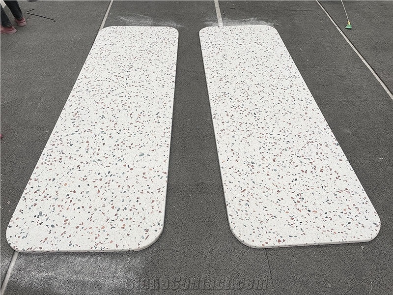White Terrazzo Table Tops For Kitchen