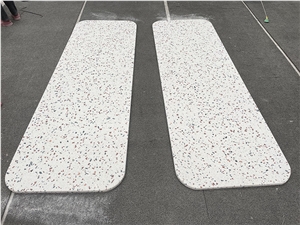 White Terrazzo Table Tops For Kitchen