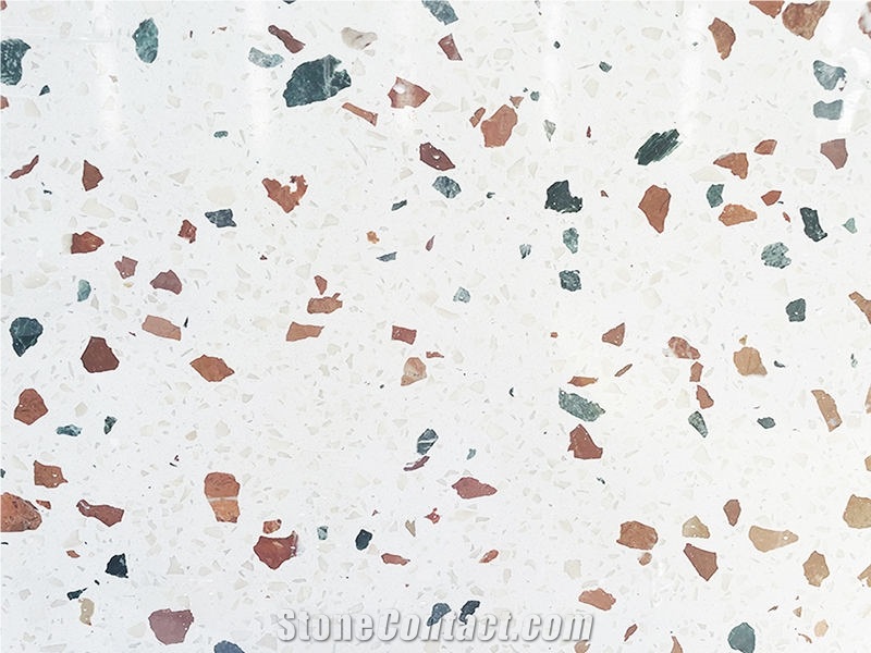 White Terrazzo Tile Floor And Decor