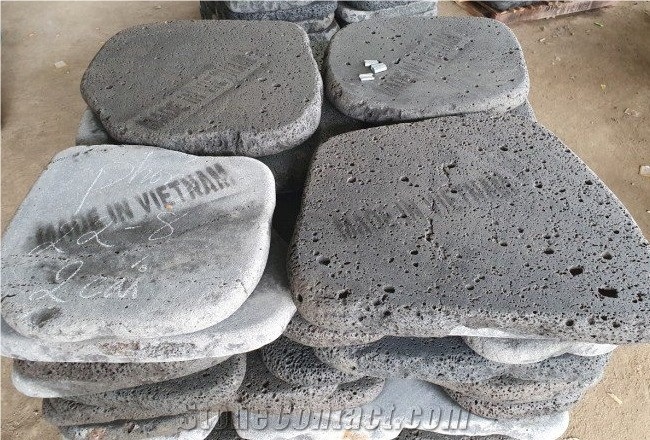 Hole Basalt Lava Volcanic Plate Paver