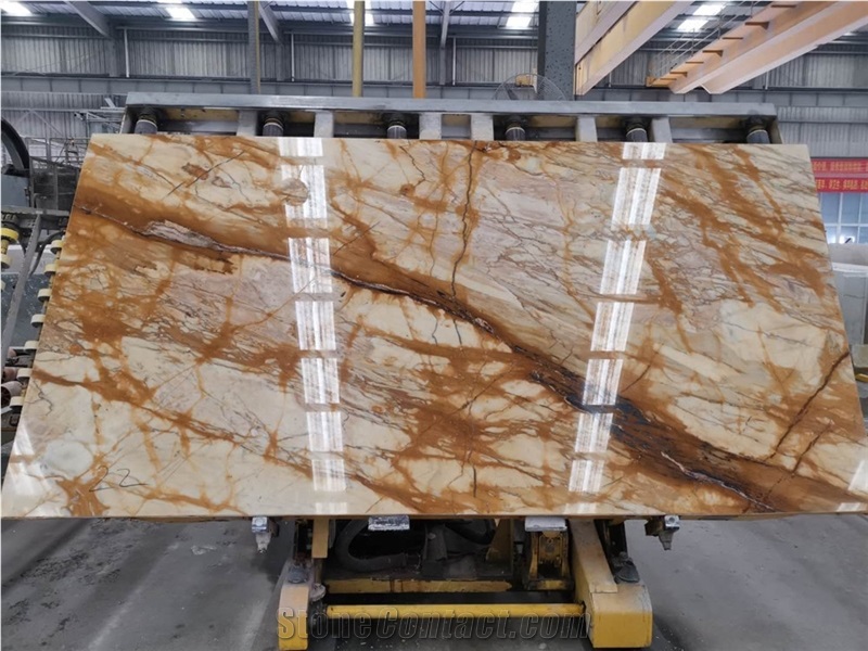 Giallo Siena Marble Slabs Tiles,Yellow Brocatello Di Golden 