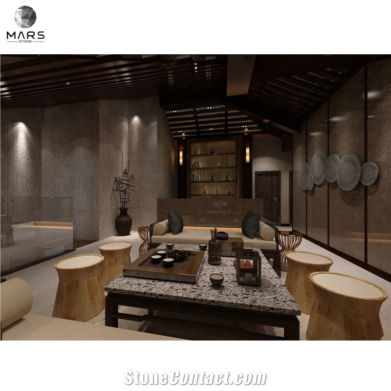 Multi Color Terrazzo Tile Slab Living Room Bathroom Design