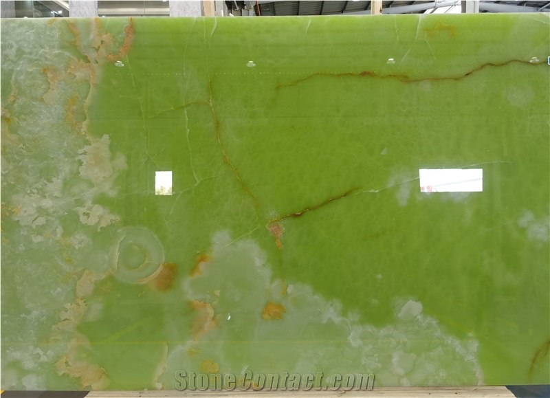 Afghan Dark Jade Green Onyx Slab