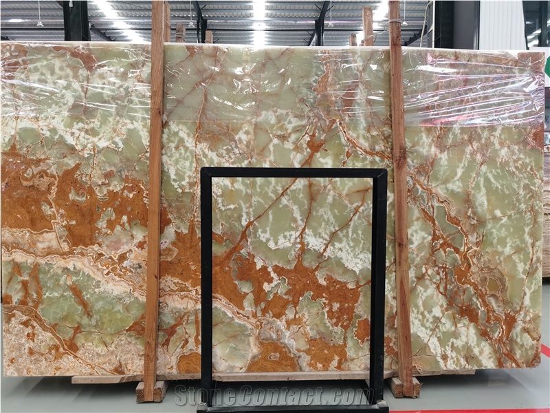 Afghan Dark Jade Green Onyx Slab