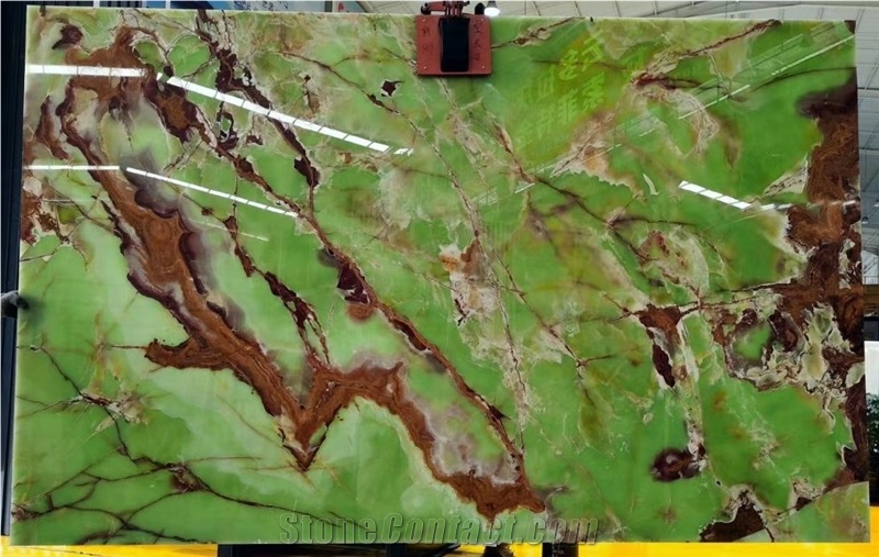 Afghanistan Green Jade Onyx Slab