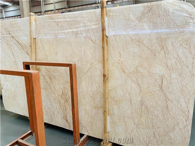 Greece Gold Spider White Marble Slab