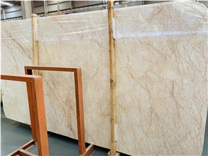 Greece Gold Spider White Marble Slab