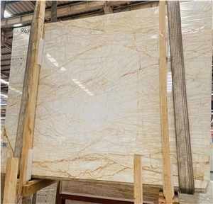Greece Gold Spider White Marble Slab