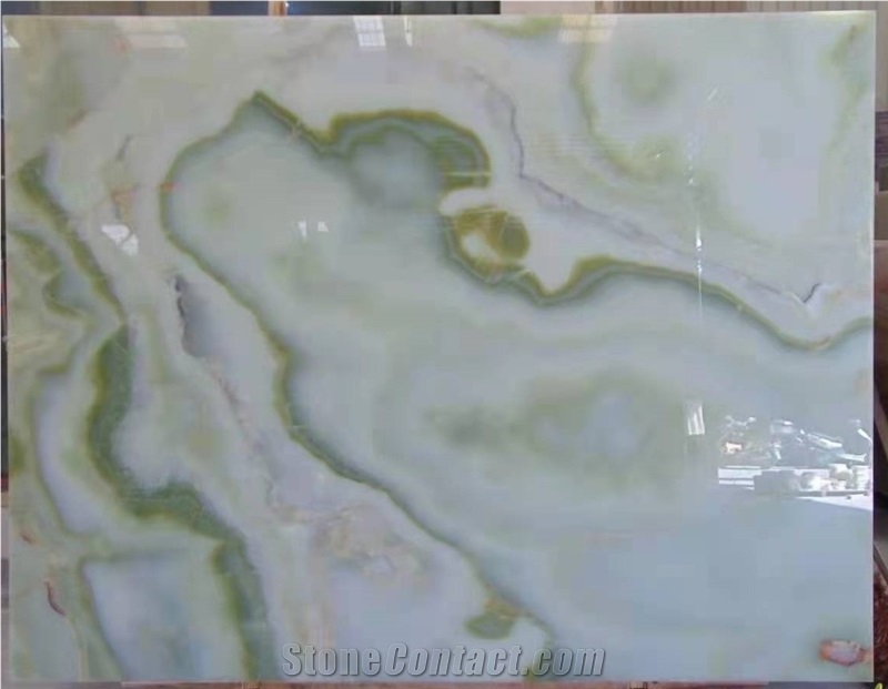 Pakistan Light Green Onyx Stone Slab