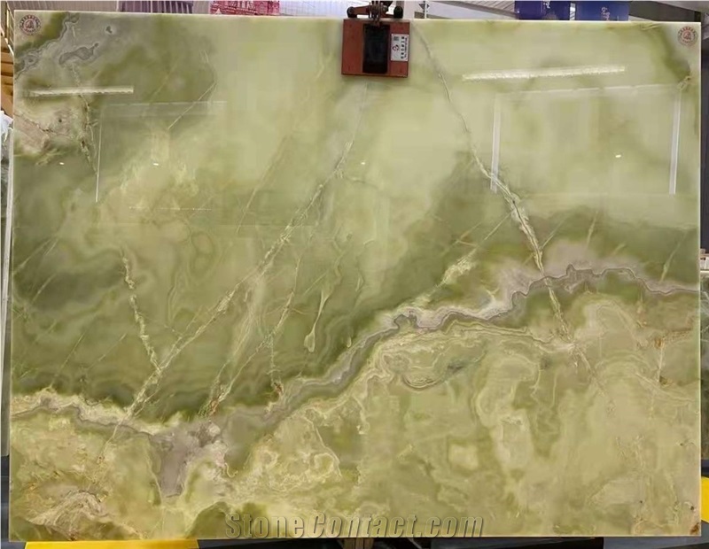 Pakistan Light Green Onyx Stone Slab