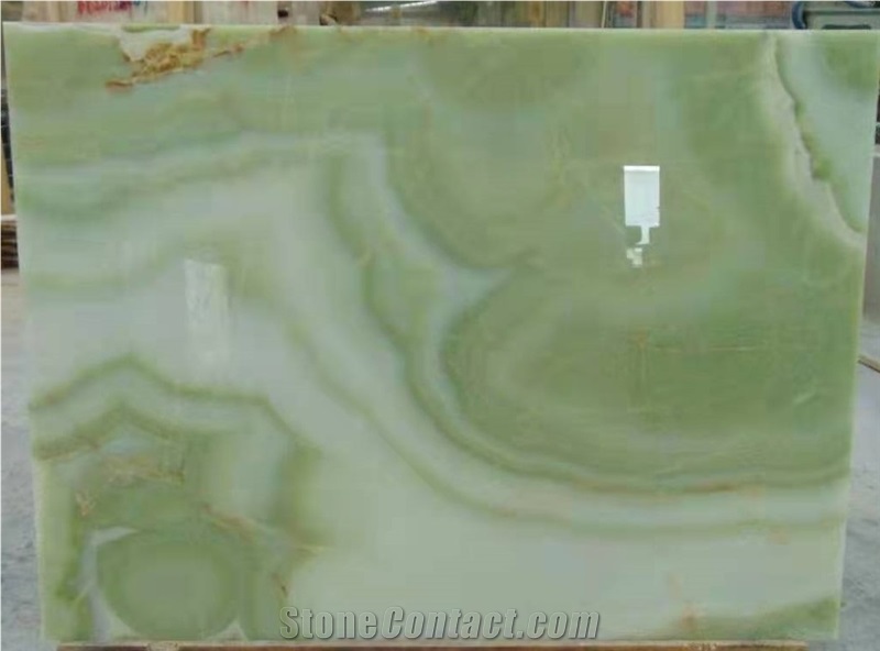 Pakistan Light Green Onyx Stone Slab