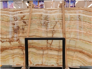 Polished Iran Crocodile Green Onyx Slab