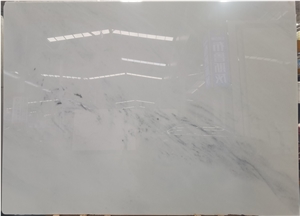 Polished Pentelico White Marble Slab