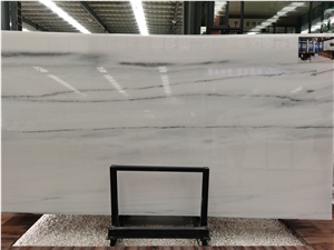 Polished Pentelico White Marble Slab