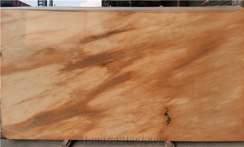 Polished Sunset Red Marble Slab