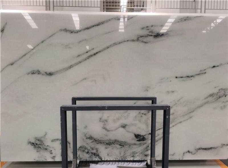 Polished Vietnam White Marble Slab