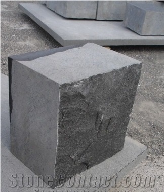 Gray Cobble Stone In Flamed, Natural Split And Honed Finish