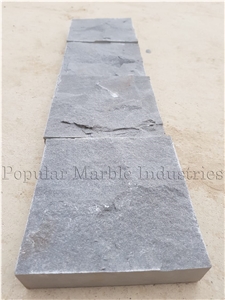 Gray Cobble Stone In Flamed, Natural Split And Honed Finish