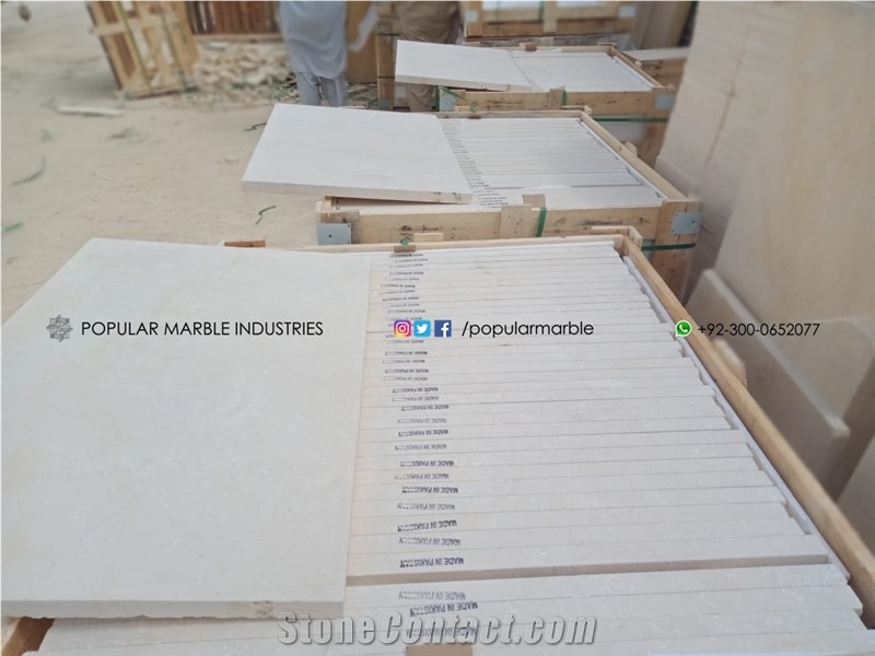 Nail White Limestone Tiles Pakistan Stone Wall Cladding