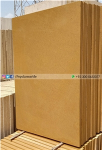 Yellow Limestone Tiles & Slabs For Wall Cladding