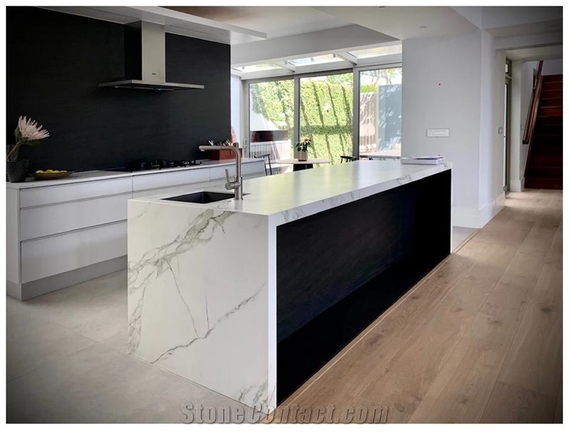 Neolith Calacatta Sintered Stone Kitchen Countertop