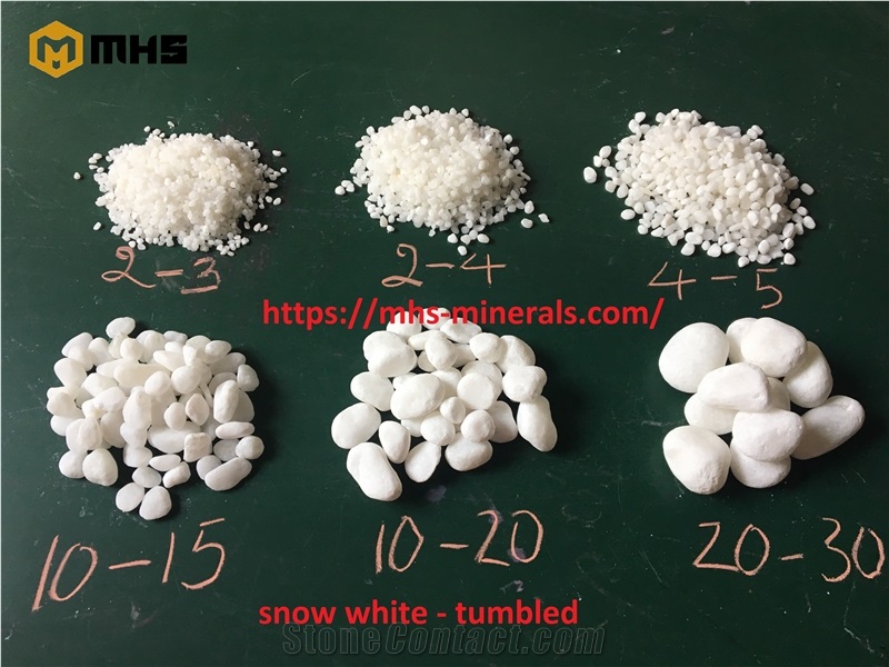 White Marble Pebble Tumbled