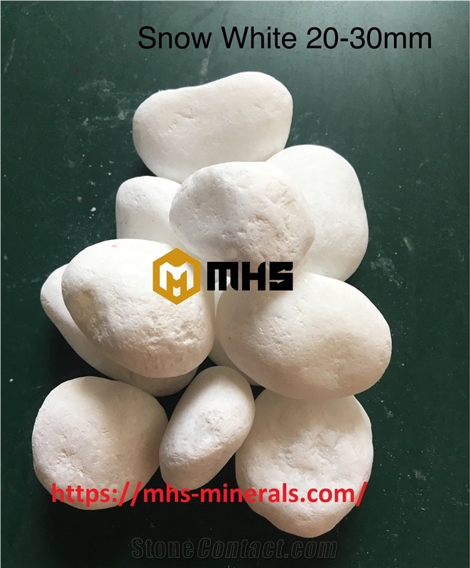 White Marble Pebble Tumbled