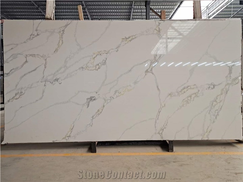 Quartz New Design Calacatta Grey Veins 