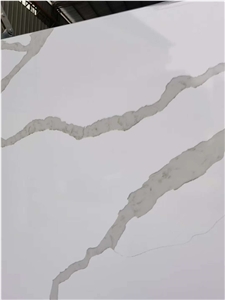 White Quartz Calacatta Yellow Veins