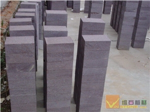 Cobbles Red Granite Machine Cut