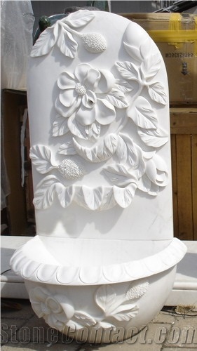 Wall Fountain - With Carving