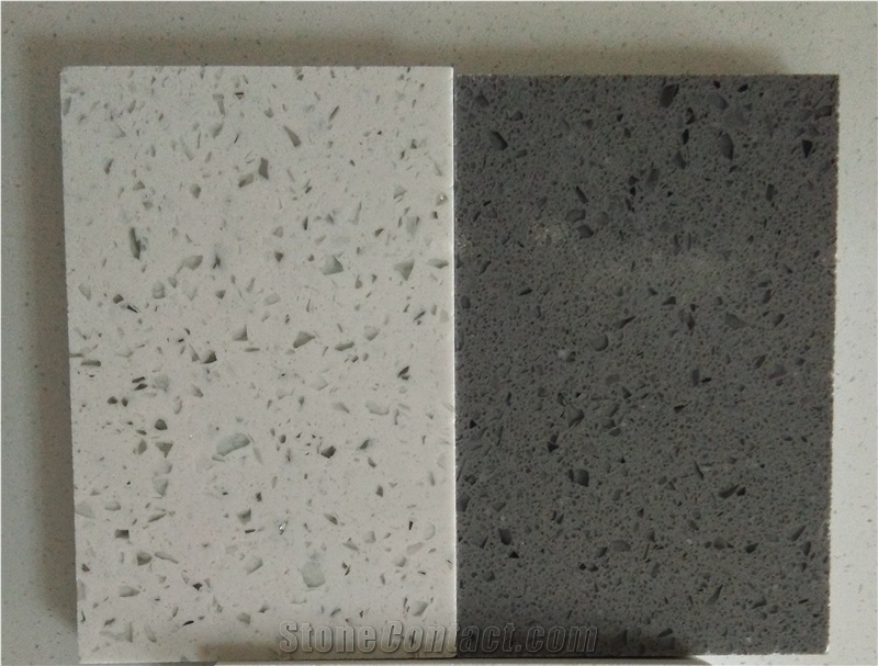 Artificial Marble Quartz White And Grey Factory Good Price