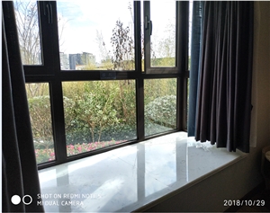 Black Marble White Veins Silver Window Sill Factory Sells