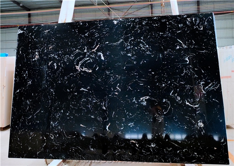 Black Marble White Veins Silver Window Sill Factory Sells