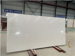 High Quality Pure White Nano Crystallized Glass Stone Slabs